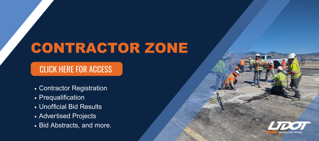 Contractor Zone is the home of contractor registration, prequalification applications, unofficial bid results, advertised projects, BVI documents, abstract reports, and more. Click here for access.
