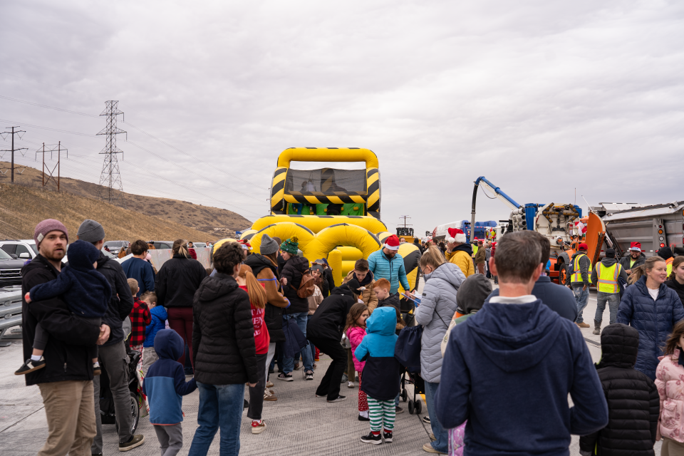 Attendees at Mountain View Corridor opening event